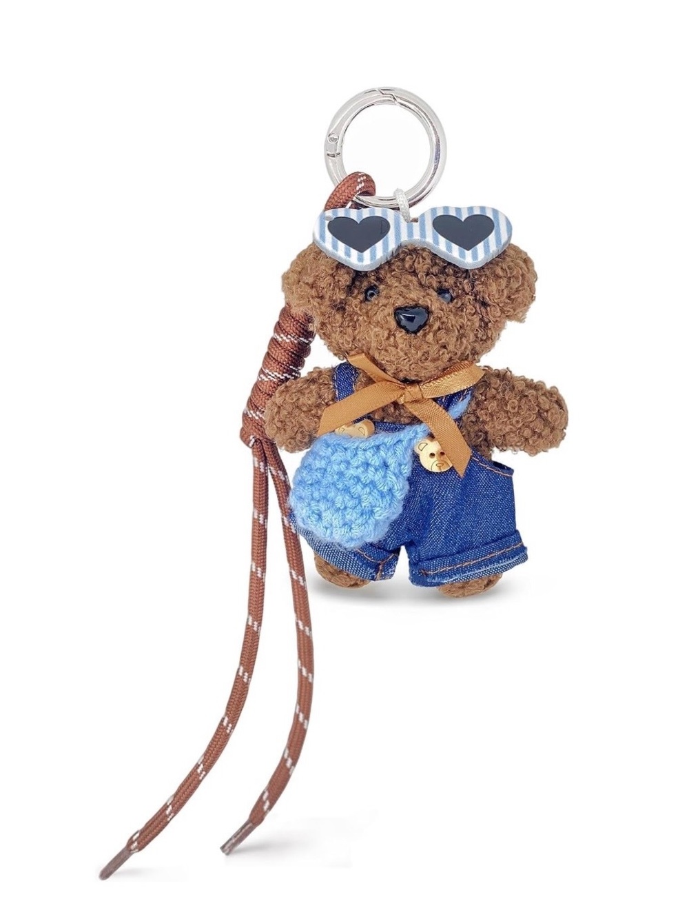 $28.00- Plush Teddy Bear Bag Charm Keychain Blue